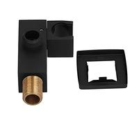 Copper Shower Head Holder, Rotatable Adjustable Showerhead Stand Mount Bracket, Matte Black Bathroom Hardware, for Fixed Shower Head with High Quality Copper Material, Easy Install