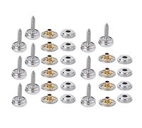 Copper Tent Fixing Buckle Snap Fasteners Screw Snap Button Proof Tent Rope Buckle for Camping Yachts Furniture Strollers Cribs Clothing 10 Sets Christmas Gifts (Foot length 15mm)