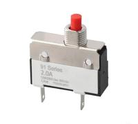 Copper Thermal Circuit Breaker 2A 125V AC DC | Prevents device damage, interrupts circuit during overcurrent, ensures electrical safety and longevity