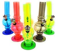 Copper Top 1 mini pipa de agua acrílica con base negra de plástico de 6 pulgadas/8 pulgadas (15 cm)