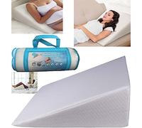 Copper Top Almohada de cuña de espuma viscoelástica cómoda, diseñada para el dolor de espalda y cuello, mejor circulación de reflujo ácido, con cremallera, funda lavable y transpirable