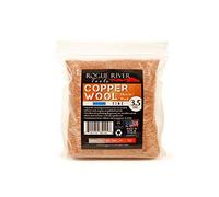 Copper Wool 3.5 Oz Skein/Pad -by Rogue River Tools. (FINE Grade) -Made in USA, Pure Copper (Fine)