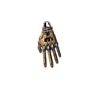 COPPERTIST.WU Colgante mecánico de mano para collar, articulaciones de dedo movibles, joyería de mano robot, joyería para hombres y mujeres, Medium, Latón y bronce blanco, No es una piedra preciosa