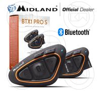 Intercom Midland BTX1 PRO S Twin (TALLA : S, COLOR : ROJO)