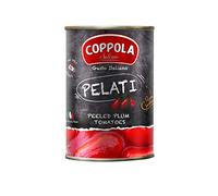 Coppola Pelati, Tomates Pelados - Sin sal añadida 400g (Caja de 12)