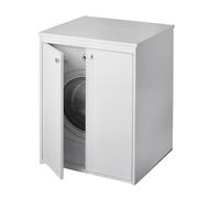 Copri Protector Lavadora Buey negrari onda Kit montaje interno externo dos 2 Puertas mazos cierre magnético Mobile material plastico blanco pies ajustables 70 x 60 L70 P60 H94 cm