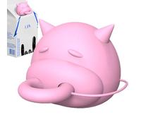 Copribottiglie Di Latte, Silicona 5,5 x 3,5 x 4,5 cm | Coperchio A Forma Di Antigoccia - Tappo Per Brick Di Latte Con Design Rotante, Riutilizzabile, Campeggio, Palestra | Per Auto Trekking Picnic Ba