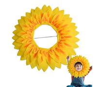 Copricapo di girasole | Costume da festival | Cappello per le performance divertente | Realizzato in tessuto, 16,54 pollici, design leggero e che attira l'attenzione, sicuro da indossare, ideale per s