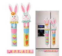 Coprimaniglie Per Frigorifero - Protectores de poliéster antideslizantes y lavables, juego de 3 con adorable decoración navideña para cocina, baño, oficina y, se a la mayoría de manijas