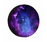 Copriruota di scorta Galaxy BLU Viola Nebulosa e Stelle Cosmiche Protezioni universali per ruote resistenti Alle Intemperie Copriruota per Camper per viaggi in Camper (17 pollici)