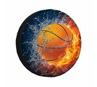 Copriruota di scorta per Basket, Palla che brucia, Fuoco e acqua, Scintilla, fulmini, Tempesta, protezioni universali per ruote, copriruota per Camper, roulotte, viaggi (17 pollici)