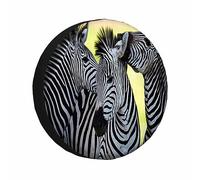 Copriruota di scorta Zebra, Zebra selvaggia che socializza in Africa, Strisce bianche e nere, Animali, Protezioni universali per ruote resistenti alle intemperie, Copriruota per camper, roulotte, viag