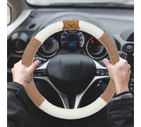 Copriruota per Auto Simpatico Copriruota in Peluche - Coperture protettive per Volante da 15 pollici Cute Bear, per Volante per SUV per camion, adatto per volante da 15 pollici