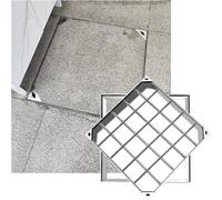 Copriscarico invisible de acero inoxidable con mango retráctil de 39 a 32 pulgadas, cuadrado para jardinería, ideal para tanques sépticos y espacios al aire libre, soluciones de drenaje