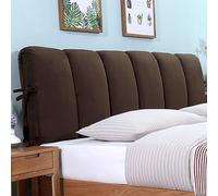 Copritestata Letto Matrimoniale Singolo - Cuscino Imbottito Fodera Testiera Peluche Corto Copertura per Testata Letto in Legno/Ferro 160x50cm Marrone Comfort e Stile.