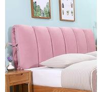 Copritestata Letto Matrimoniale Singolo, Cuscino Imbottito Peluche Corto, Fodera per Testiera Letto in Legno/Ferro, Copertura Letto 200x60cm, Rosa, Comfort e Stile.