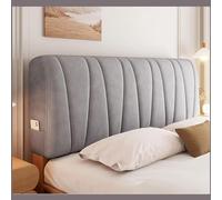 Copritestata Letto Universale in Velluto Elasticizzato Copertura Matrimoniale Singolo Imbottito Morbido Colore Grigio Dimensioni 220 cm Proteggi e Arreda il Tuo Letto!