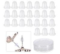 Coptiner 1000 piezas de goma para aretes, parte trasera de seguridad transparente, tapón de silicona suave y transparente, cierre de almohadilla de repuesto, cierres de aretes para aretes, juego de