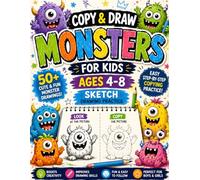 Copy & Draw Monsters for Kids Ages 4-8: Fun and Easy Monster Drawing Activities for Boys & Girls | Learn to Draw Cute Monsters with Simple Step-by-Step Copying Practice (BrightNova Copy & Draw Books)