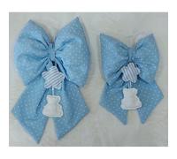 copy of Fiocco Nascita Artigianale Azzurro e Begie BabyChic