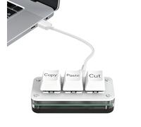 Copy Paste Keyboard, 3-Key Cut Copy Paste Keyboard, Three-Piece Finger Keyboards Clicker Collection, Computer Cut Copying Pastes Keyboards For Home Office Travel Daily Working Playing Game Design