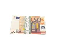 Copy Prop Fake Money 50 Euro Bills, Novelty Currency Notes for Entertainment, Movies, Games, Money Guns and Party Decorations