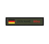 Copytec Parche con nombre personalizado, color verde oliva, tu nombre, grupo sanguíneo GER DE Alemania #43691