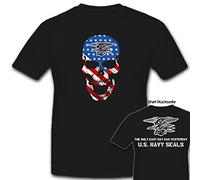 Copytec U.S. Navy Seals Skull Army Seal de Estados Unidos United States Naval Special Command - Camiseta # 6888 Negro X-Large