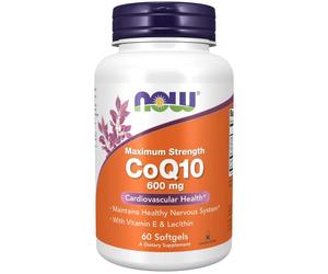 CoQ10 con lecitina y vitamina E, 600 mg - 60 cápsulas blandas