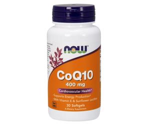 CoQ10 con vitamina E y lecitina de girasol, 400 mg - 30 cápsulas blandas