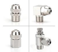 COQFBHJBRH 1pc KL-PC PCF PL SL Copper Plated Nickel Pneumatic Air Quick Connector For Hose Tube OD 4 6 8 10 12MM Fast Joint Connection(4-01,KL-PCF) COQFBHJBRH
