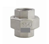 COQFBHJBRH 1PCS 304 Stainless Steel Union Joint Coupling 1/4" 3/8" 1/2" 3/4" 1" 1-1/4" 1-1/2" 2" Female Male Thread Cast Pipe Fitting(Female to Female,1") COQFBHJBRH
