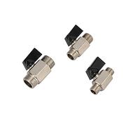 COQFBHJBRH Garden Plumbing Miniature Brass Ball Valve 1/4" 3/8" 1/2" BSP Threaded Connection Garden Irrigation Control Valve Switch Water Pipe Fitting 1 Piece (Color : Gold) COQFBHJBRH