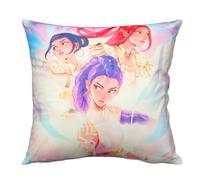COQOYO Huntrix Funda de almohada, funda de cojín suave, con diseño de doble cara y cremallera oculta, para cama, sofá, silla y decoración de habitación de niña, 45 x 45 cm