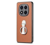 COQUE Caso per Xiaomi Redmi Note 15 Fibra Patterned Leather Anti Drop Phone Case-Marrón