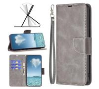 COQUE Casos para la Samsung Galaxy A27 Billetera de Cuero Vintage con Ranura para 3 Tarjetas, la Funda Protectora Samsung Galaxy A27-Gris