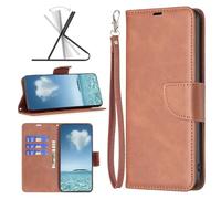 COQUE Casos para la Samsung Galaxy A27 Billetera de Cuero Vintage con Ranura para 3 Tarjetas, la Funda Protectora Samsung Galaxy A27-Marrón