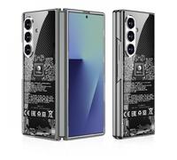 COQUE Custodia per telefono Galaxy Fold7,Ultra sottile in vetro 9H con verniciatura lucida,Cover per cellulare antigraffio per Samsung Galaxy Z Fold 7-IC