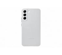 Coque en cuir pour Samsung Galaxy S22+ Gris clair