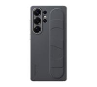 Coque en silicone avec lanière et support noir pour Samsung Galaxy S25 Ultra