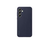 Coque en silicone avec lanière pour Samsung Galaxy A55 5G Bleu foncé