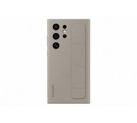 Coque en silicone avec lanière pour Samsung Galaxy S24 Ultra Taupe