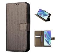 COQUE Funda Cartera con Textura Tejida Magnética y Ranura para Tarjetas para Blackview Wave 9C, Funda con Tapa para Blackview Wave 9C-Oro