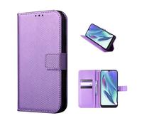 COQUE Funda Cartera con Textura Tejida Magnética y Ranura para Tarjetas para ZTE Blade A75 Pro 5G, Funda con Tapa para ZTE Blade A75 Pro 5G-Púrpura