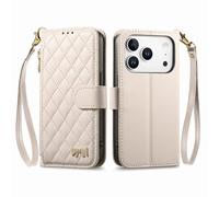 COQUE Funda Cartera para Blackview Wave 7C con Ranuras para Tarjetas y Bolsillo con Cremallera, diseño con Solapa magnética, cordón extraíble y protección antichoque para Blackview Wave 7C-Blanco