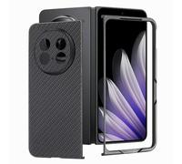COQUE Funda de teléfono con Textura de Fibra para OPPO Find N5: Funda Protectora Delgada, Duradera y Antideslizante, Funda para OPPO Find N5-Negro