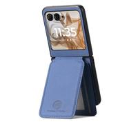COQUE Funda Delgada portatarjetas para Motorola RAZR 50 con Soporte magnético, protección RFID, Funda Cartera antigolpes anticaldas para Motorola RAZR 50-Azul