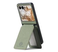 COQUE Funda Delgada portatarjetas para Motorola RAZR 50 con Soporte magnético, protección RFID, Funda Cartera antigolpes anticaldas para Motorola RAZR 50-Verde