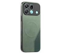 COQUE Funda Magnética para OPPO Find X9s Pro, Textura Tejida, Perfil Delgado, Diseño Patchwork, Compatible con Carga Inalámbrica, Funda Protectora Antigolpes para OPPO Find X9s Pro-Verde