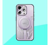 COQUE Funda para Apple iPhone 15 Pro,Soporte de Anillo Giratorio 360°, Diseño Elegante en TPU Agujereado, Apple iPhone 15 Pro(Figura 5)